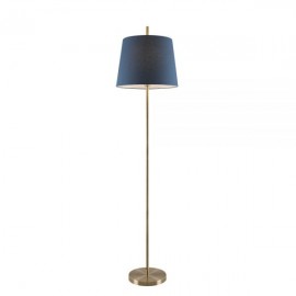 Telbix-Dior Floor Lamp - Blue/ Antique brass & White/ Antique brass 